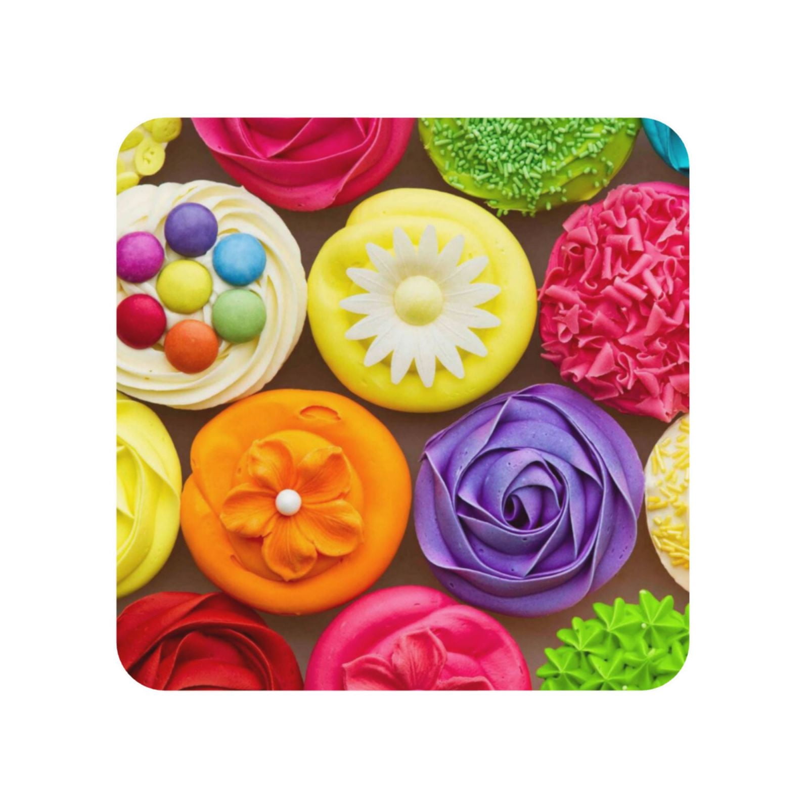 Xecao Brightly Colored Cupcakes for Fridge Magnets - Fun Decorative