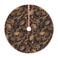 thumbnail image 1 of Xecao Brown Camouflage Skull Pattern Christmas Tree Skirt Round Xmas Tree Mat Base Cover for Holiday Home Decorations-30", 1 of 6