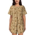 thumbnail image 1 of Xecao Brown Flowers print Swimsuit for women, Summer-ready, sporty style.Quick-dry fabric. Many sizes & colors., 1 of 9