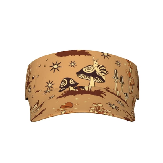 Xecao Brown Mushrooms for Adult Sun Cap offers versatile sun protection with adjustable Velcro for a secure fit.