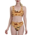 thumbnail image 1 of Xecao Brown Mushrooms for Two-Piece Swimsuit for Women - a sporty, high-waisted bathing suit perfect for the beach, parties, or surfing adventures, 1 of 8