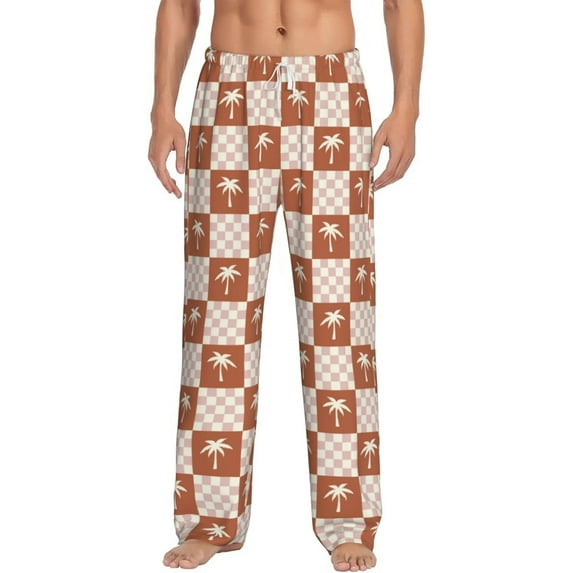 Xecao Brown Palms Men's Straight Lounge Pajama Pants: The Ultimate in Comfortable Sleepwear