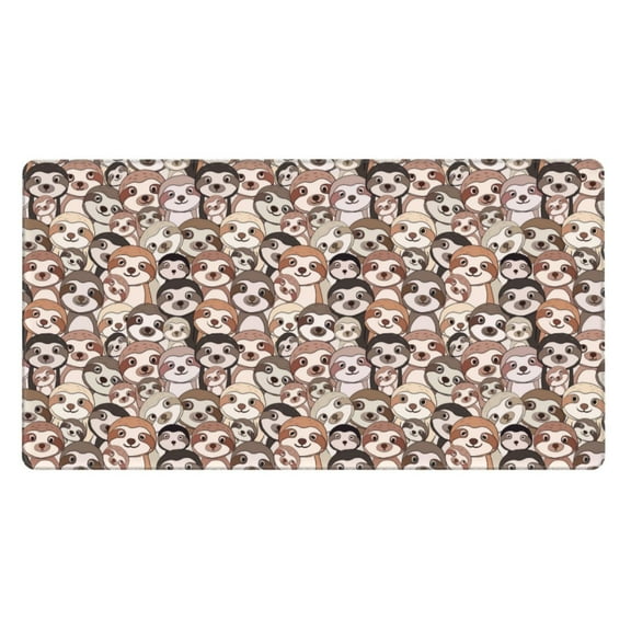 Xecao Brown Sloth for Waterproof Mouse Pad - Extended Contour Mouse Mat, Large Gaming Mousepad Laptop Keyboard Mat with Non-Slip Rubber Base