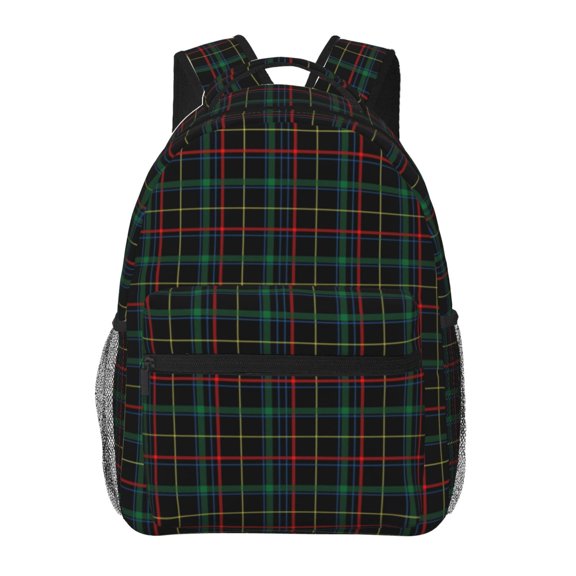 Xecao Buffalo Plaid Dark Green Backpack, a stylish and functional choice for both men and women, is the perfect basic bookbag for college, work, or travel