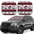 thumbnail image 1 of Xecao Buffalo Plaid Forest for Foldable Car Sun Shades (2-Pack) offer sun protection with an easy-fold design for convenient windshield shading., 1 of 7