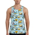 thumbnail image 1 of Xecao Building Truck Men's Tank Top Workout Quick Dry Sleeveless Gym Jogging Muscle Shirts Summer Swim Beach Tops, 1 of 9