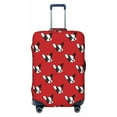 thumbnail image 1 of Xecao Bulldog Red print Elastic Luggage Cover, with double-sided print , is perfect for travel, business, and daily use, 1 of 9