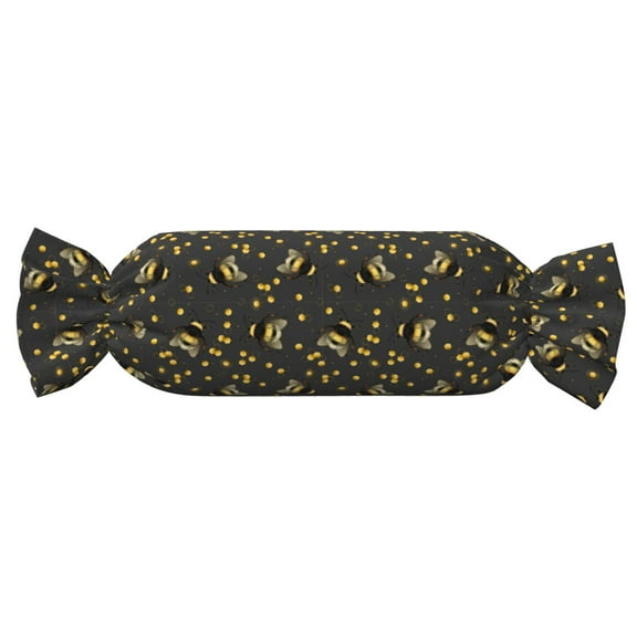 Xecao Bumblebee Print+Candy-Inspired Plush Pillow for Men Women Suitable for Beds, Sofas, Game Rooms Drawstring Closure