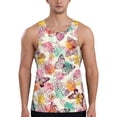 thumbnail image 1 of Xecao Butterflies and Roses Men's Tank Top Workout Quick Dry Sleeveless Gym Jogging Muscle Shirts Summer Swim Beach Tops, 1 of 9