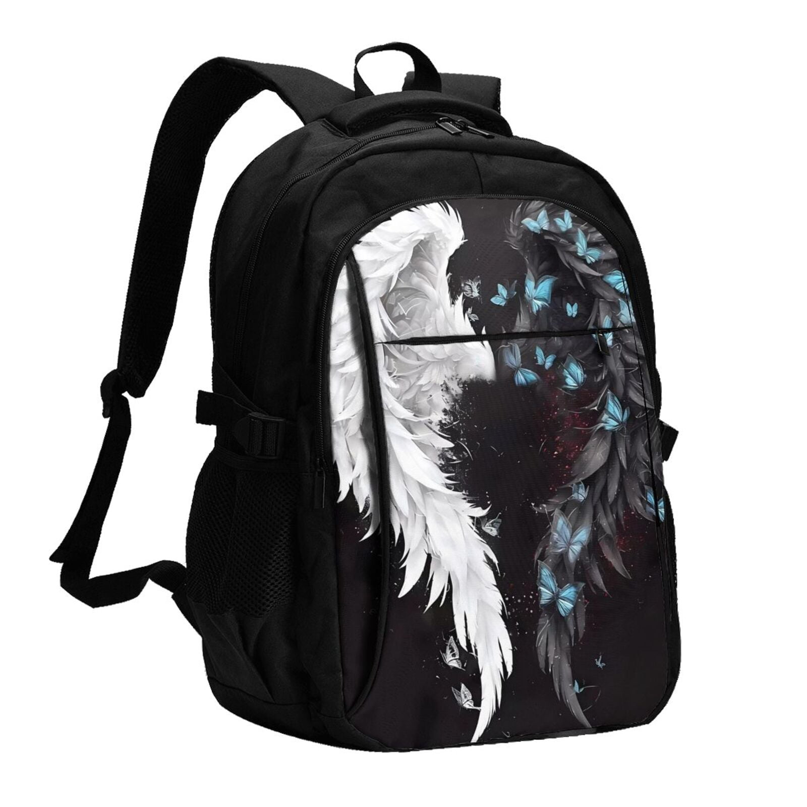 Xecao Butterfly Angel Wings Art for Travel Laptop Backpack, USB ...
