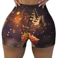 thumbnail image 1 of Xecao Butterfly Sitting on a Flower Print Workout Shorts for Women Soft Smooth Gym Yoga Scrunch Active Tennis Workout Running Shorts, 1 of 9