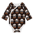 thumbnail image 1 of Xecao Butterfly Skull Print Baby unisex-baby Cotton Long-sleeve Bodysuits-3 Months, 1 of 6