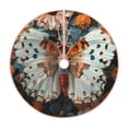 thumbnail image 1 of Xecao Butterfly and Bloom Beauty Pattern Christmas Tree Skirt Round Xmas Tree Mat Base Cover for Holiday Home Decorations-30", 1 of 6