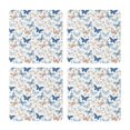 thumbnail image 1 of Xecao Butterfly for MDF Cork Coaster 4 Pcs,Drink Coasters,Suit for House Warming Gifts New Home ,Coffee Table Decor-Square, 1 of 1