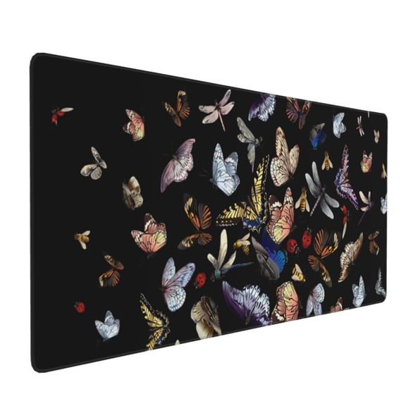 Xecao Butterfly1 Print Large Mouse Pad, 16x35.5in Mousepad, Professional Non-Slip Rubber Base Big Mouse Pad, Mouse Pad for Gaming & Office Full Desk Mouse Pad