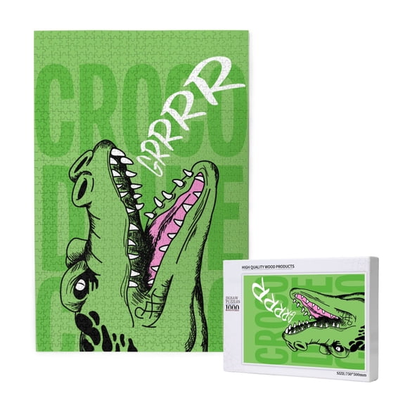 Xecao CROCODILE HEAD Pattern 1000 Piece Puzzles , Jigsaw Puzzles for Adults