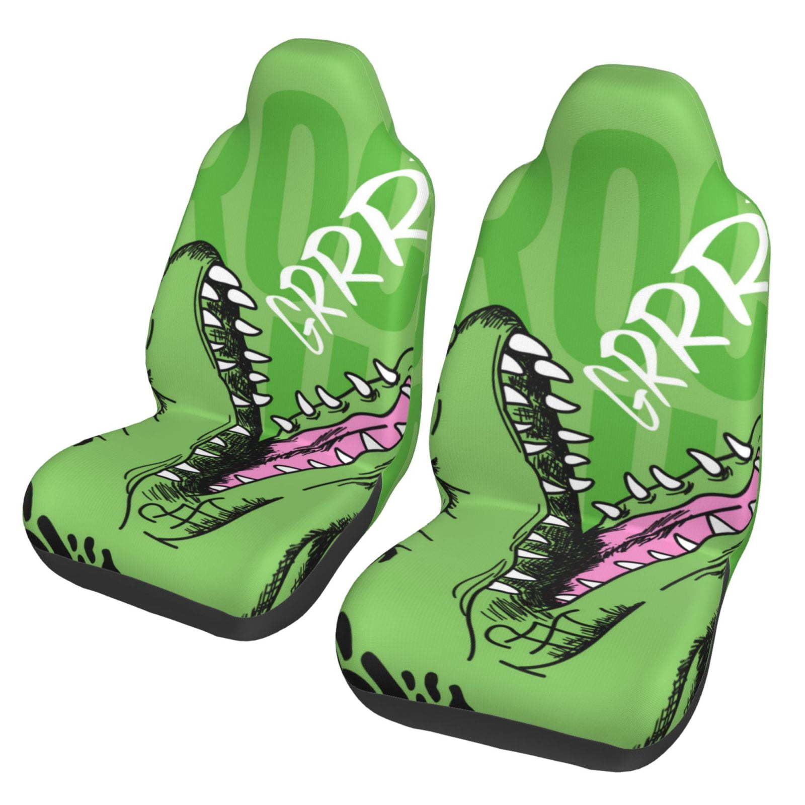 Crocodile Cartoon Print Pattern Universal Fit Car Seat Covers