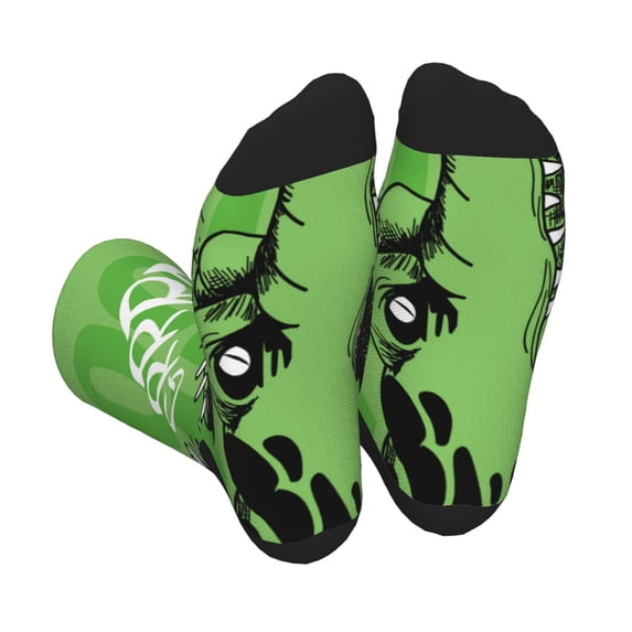 Xecao CROCODILE HEAD Print Crew Socks for Men and Women, Men's Soft Moisture-wicking Sock