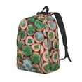 thumbnail image 1 of Xecao Cactus 4 Canvas College Laptop Backpack, a durable rucksack designed for both men and women, ideal for travel, school, and daily use-Small, 1 of 5