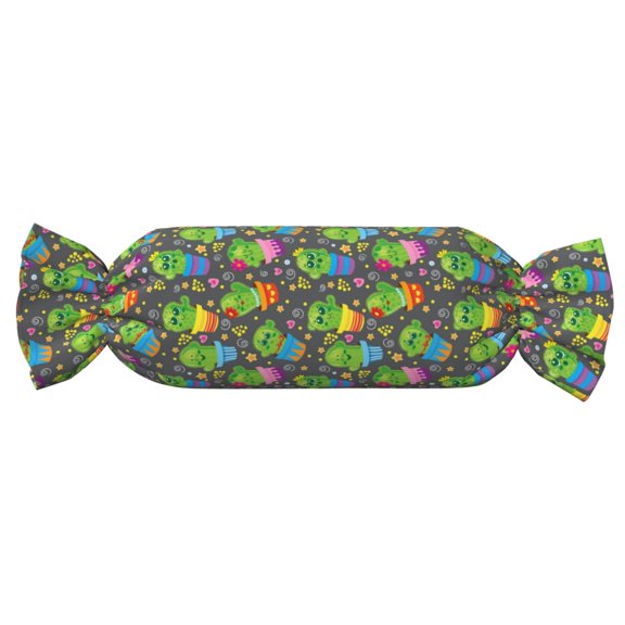 Xecao Cactus In Pots Print+Candy-Inspired Plush Pillow for Men Women Suitable for Beds, Sofas, Game Rooms Drawstring Closure