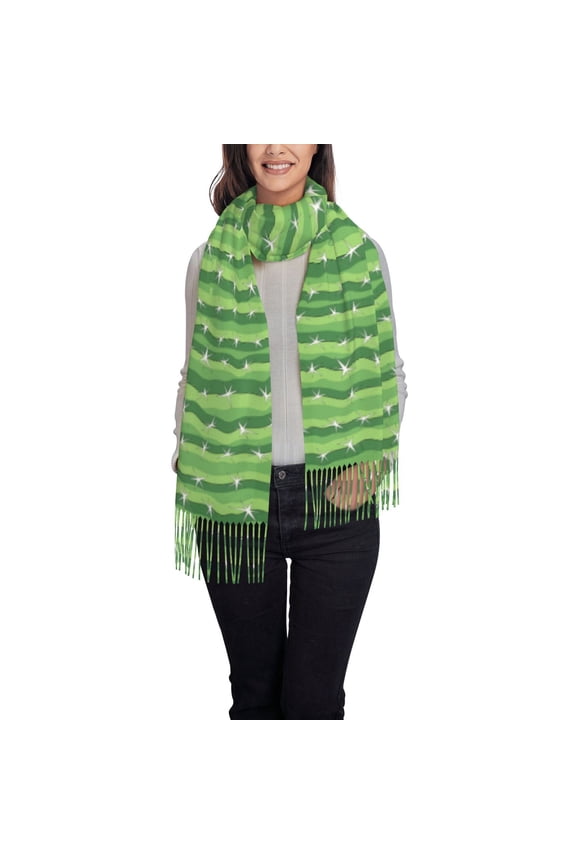 Cactus Pattern Womens Winter Scarf Fall Scarf Oversized Large Scarf for Women Warm Shawl Wrap