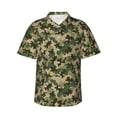 thumbnail image 1 of Xecao Camouflag print Hawaiian shirt - a stylish short-sleeve button-down for men, perfect for casual beach and tropical outings., 1 of 9