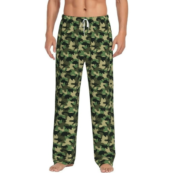Xecao Camouflage Dinosaur Men's Straight Lounge Pajama Pants: The Ultimate in Comfortable Sleepwear