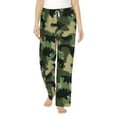 thumbnail image 1 of Xecao Camouflage Dinosaur Women's Straight Lounge Pajama Pants: The Epitome of Relaxed Sleepwear, 1 of 9