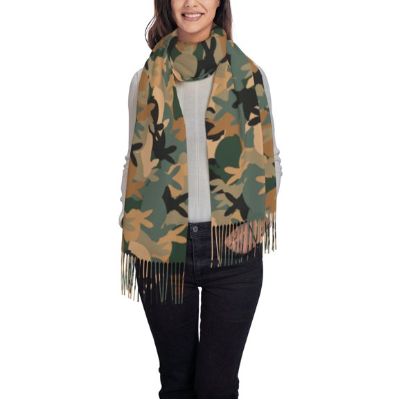 Xecao Camouflage Rabbit Pattern Womens Winter Scarf Fall Scarf Oversized Large Scarf for Women Warm Shawl Wrap