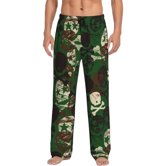 Xecao Camouflage Skull Men's Straight Lounge Pajama Pants: The Ultimate in Comfortable Sleepwear