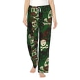 thumbnail image 1 of Xecao Camouflage Skull Women's Straight Lounge Pajama Pants: The Epitome of Relaxed Sleepwear, 1 of 9