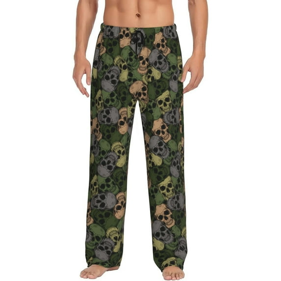 Xecao Camouflage Skulls Men's Straight Lounge Pajama Pants: The Ultimate in Comfortable Sleepwear
