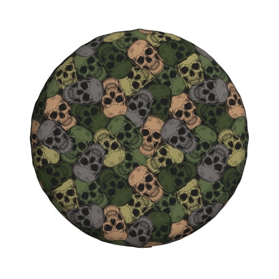 Xecao Camouflage Skulls for Tire Covers: Waterproof, dust-proof, and universally fitting for trailers, SUVs