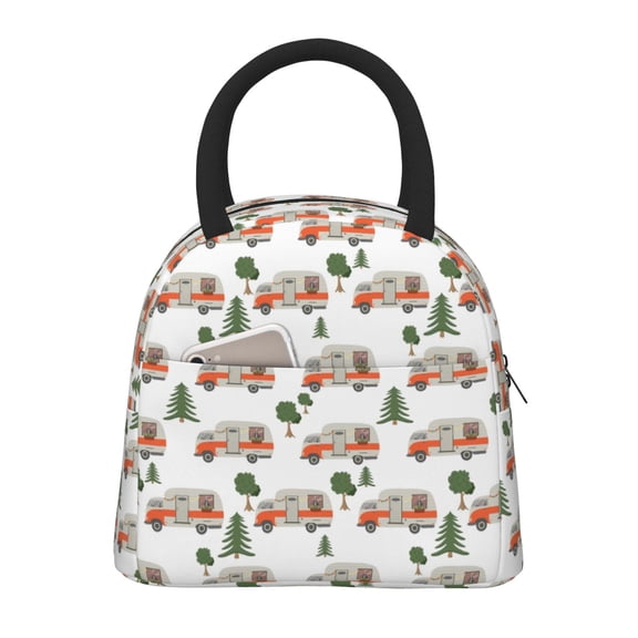 Xecao Camp Van Lunch Bag , an insulated, reusable tote bag perfect for adults of all genders, ideal for work, office, picnics and beach trips