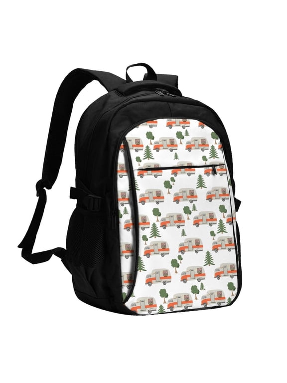 Camp Van for Travel Laptop Backpack, USB-Charging-Enabled, Spacious Business Backpack for Men and Women,College School Computer Bag