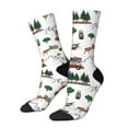 thumbnail image 1 of Xecao Camping Caravan 2 Pattern Sport Socks for Women and Men Crew Socks Sporty Calf Socks Casual Socks, 1 of 6