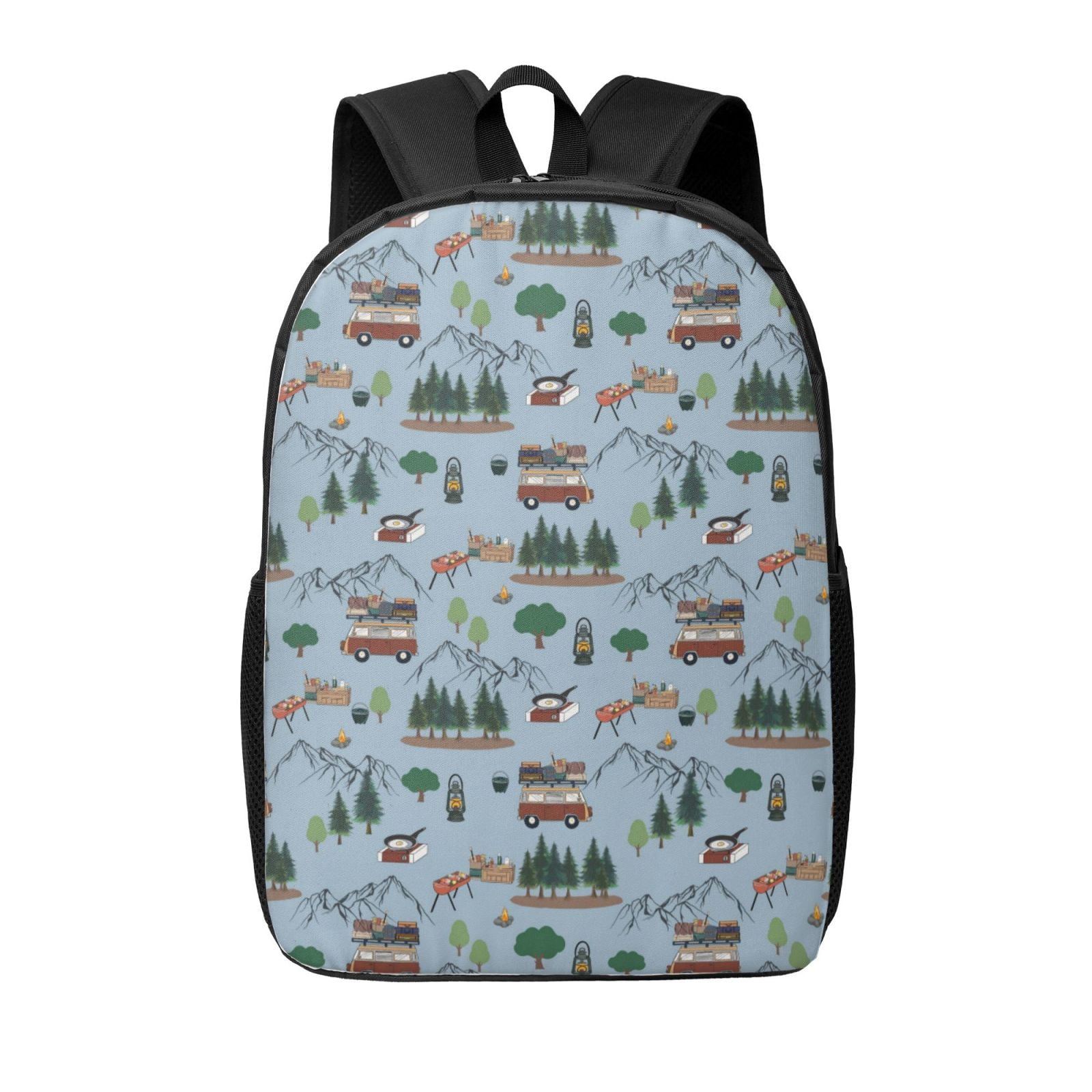 Xecao Camping Caravan print Travel Backpack, Large Computer Backpack ...