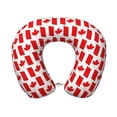 thumbnail image 1 of Xecao Canada Print Memory Foam Cervical Neck Pillow Versatile U-Shaped Pillows for Home,Office,Camping,Travelling,Soft Washable Cover, 1 of 8
