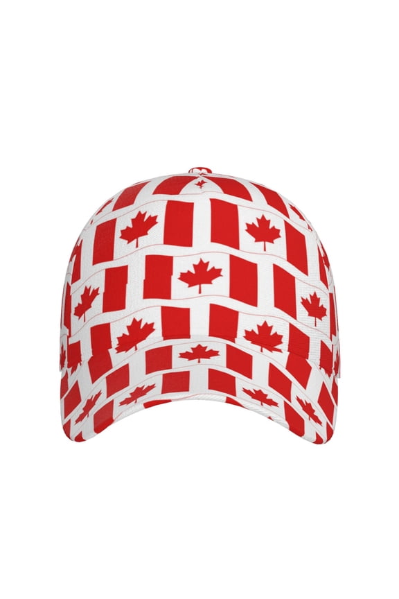 Canada for Baseball Cap: Unisex, crafted from classic polyester twill fabric, featuring a soft unconstructed design