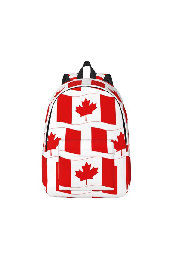 Canada for Canvas College Laptop Backpack, Durable Rucksack Travel Notebook Bag School Backpack Book Bag for Men Women