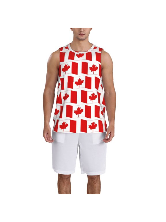 Canada print basketball shirt for both men and women, a unisex basketball jersey perfect for theme parties-Small
