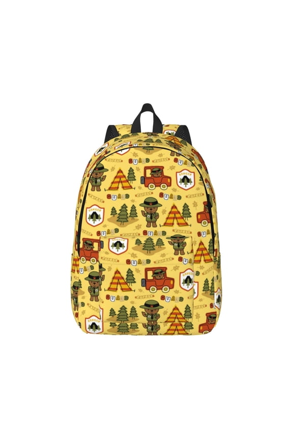 Car Tent Trees for Canvas College Laptop Backpack, Durable Rucksack Travel Notebook Bag School Backpack Book Bag for Men Women