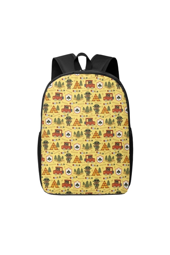 Car Tent Trees print Travel Backpack, Large Computer Backpack for Men Women, College School Rucksack Book Bag