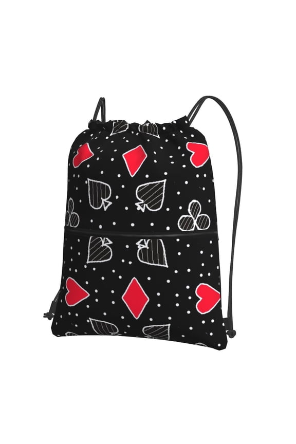 Card Suits for Drawstring Bags,Pull String Backpack Bags,String Bag Sackpack