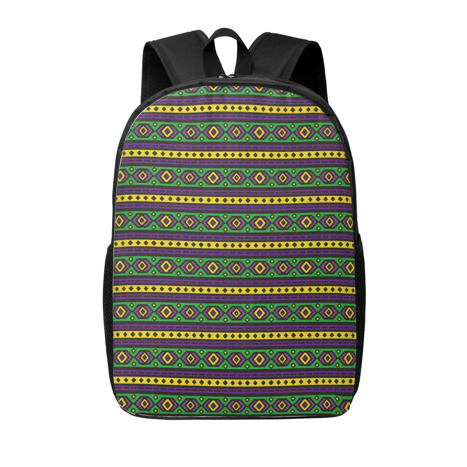 Xecao Carnival Mardi Gras print Travel Backpack, Large Computer ...