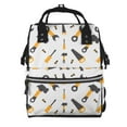 thumbnail image 1 of Xecao Carpenter tools Print Large Capacity Nappy Bag Is a Multi-Functional Waterproof Travel Backpack, Perfect as a Nursing Bag or Mummy Backpack for Women, 1 of 6