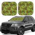 thumbnail image 1 of Xecao Carrot Eggplant for Foldable Car Sun Shades (2-Pack) offer sun protection with an easy-fold design for convenient windshield shading., 1 of 7