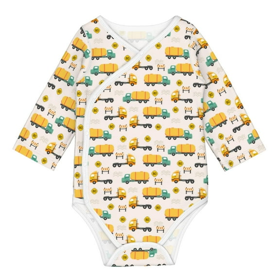 Xecao Cars Print Baby unisex-baby Cotton Long-sleeve Bodysuits-6 Months