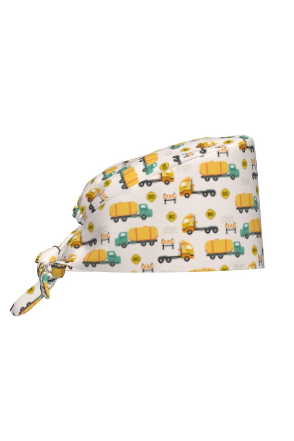 Cars Print Men Women Adjustable Working Cap with Button Unisex Hats Sweatband