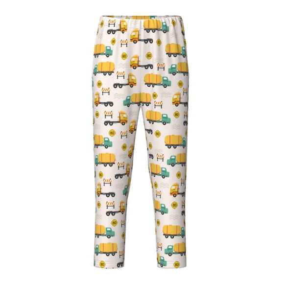 Xecao Cars Print Teenagers' Pajama Pants Long Sleep Pants Soft Elastic Waist Pajama Bottoms Elastic waist with 2 Pockets 5-16 Years-XS(5-6)